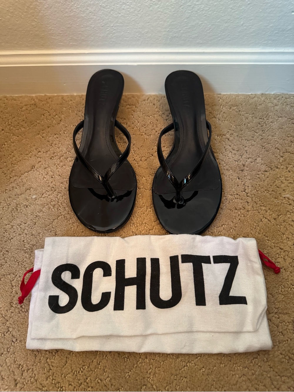 Schultz Patent Leather Kitten Heel